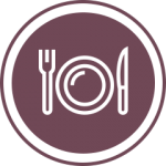 Purple Fork Plate Knife Icon