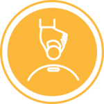 Yellow fundraising icon