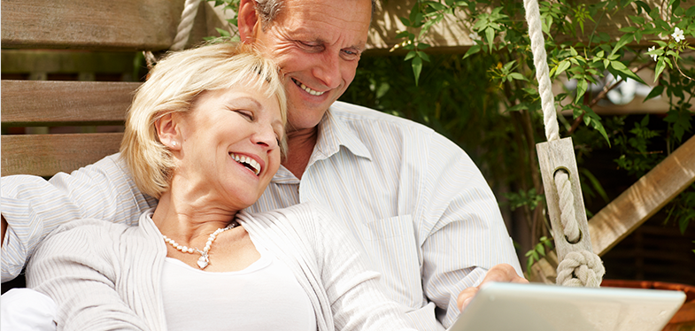 Man and Woman Sitting Together