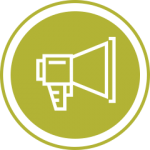 Green blow horn icon